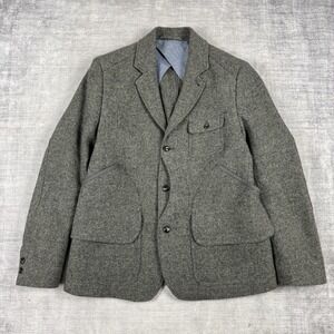 Yorkshire Tweed Blazer Mens 44R Moon H&M Wool Mauritz Archive Chore Elbow Patch